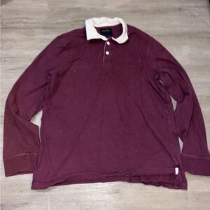 Brooks Brothers Maroon Right Shirt Men’s Large, Collared Long Sleeve Gold Label